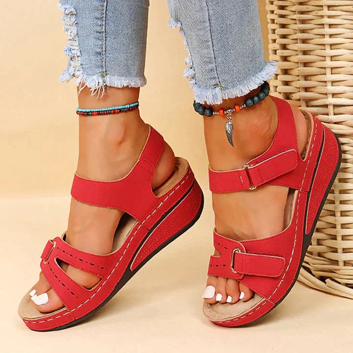 Ulm - Bequeme Orthopädische Sandalen mit Keilabsatz