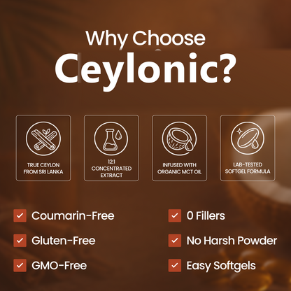 Ceylon Cinnamon 7200mg Equivalent with MCT Oil