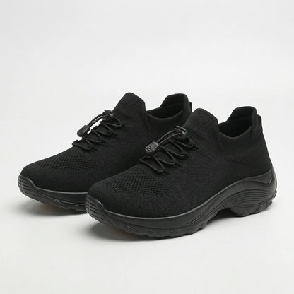 Spazierschritt Orthopädische Schuhe Strickstoff - Alles Schwarz