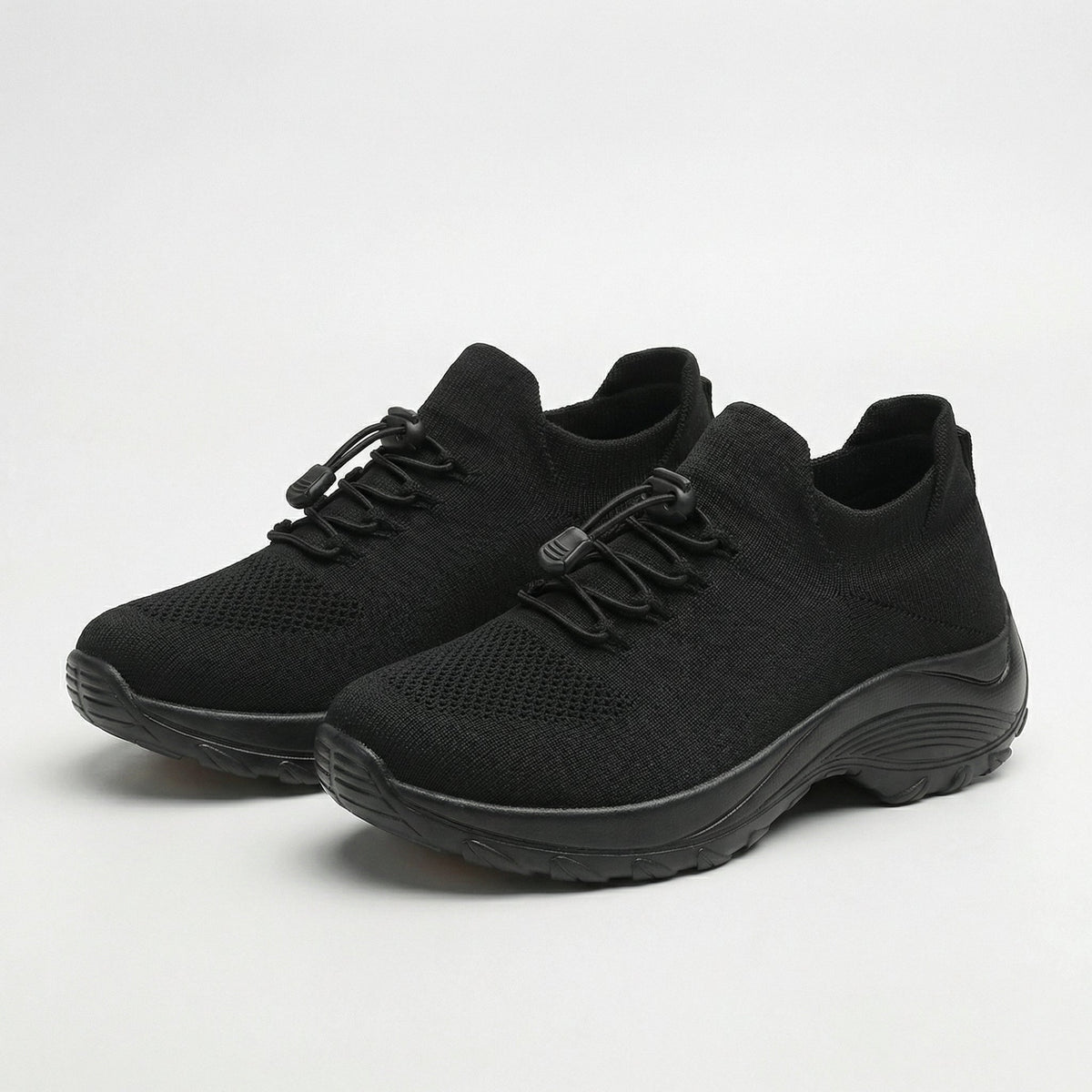 Spazierschritt Orthopädische Schuhe Strickstoff - Grün Schwarz