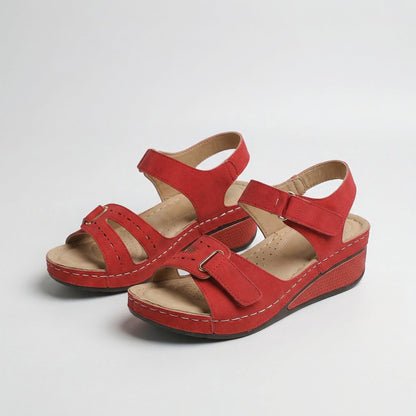 Ulm - Bequeme Orthopädische Sandalen mit Keilabsatz
