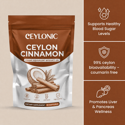 Ceylon Cinnamon 7200mg Equivalent with MCT Oil